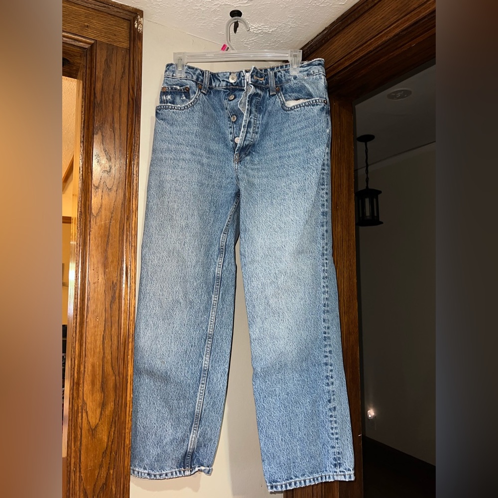 zara straight jeans